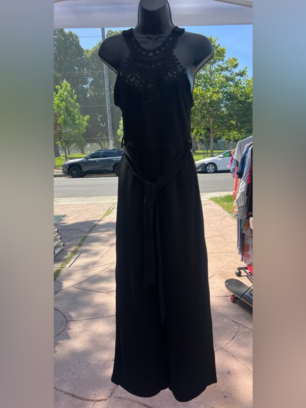 Almost famous crochet jumpsuit.